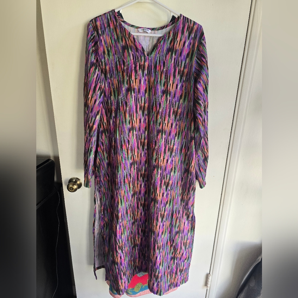 Sapphire 100% Cotton Multicolor Women's Kaftan Dress
